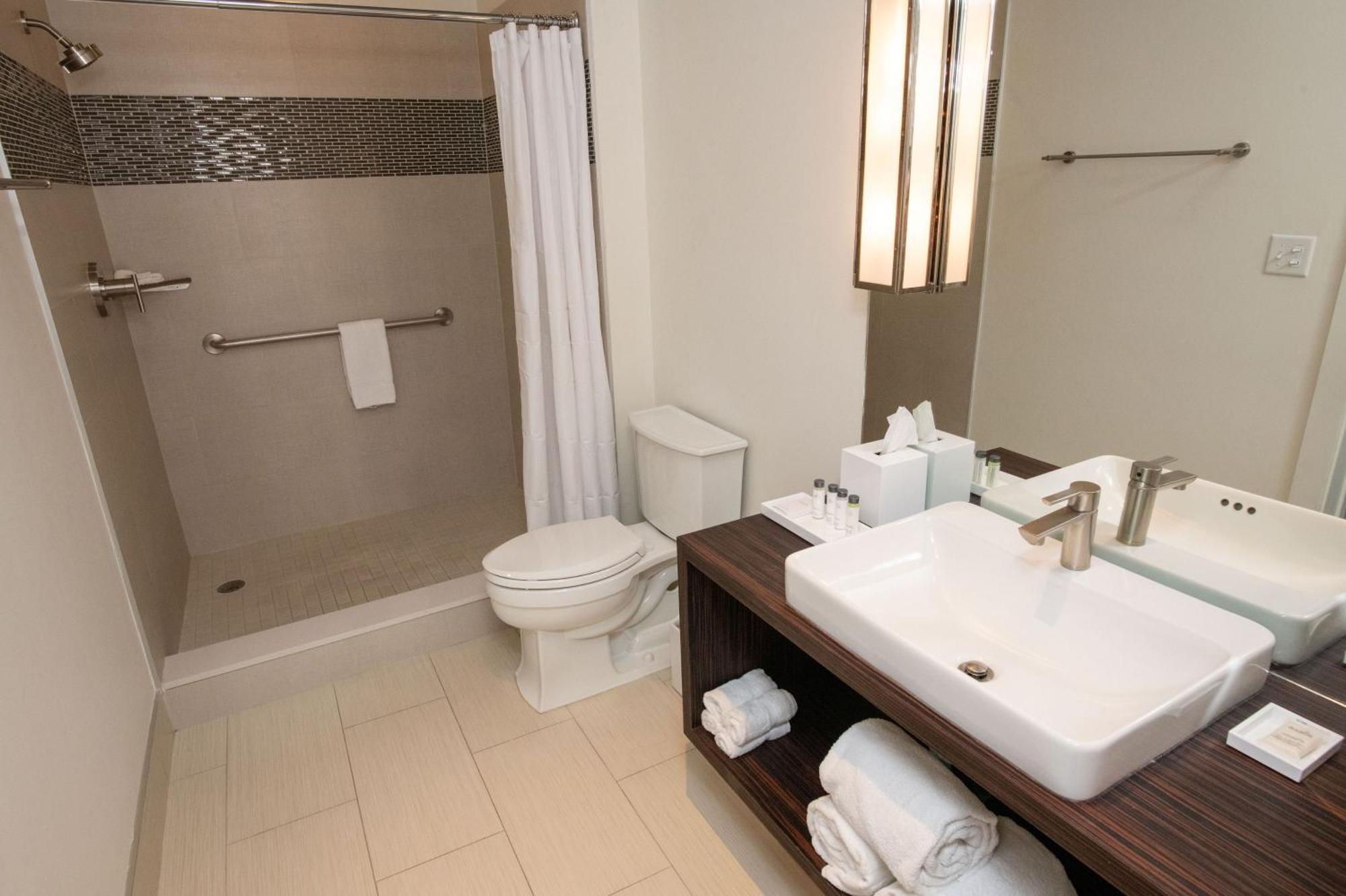 Deluxe King Room Roll Shower Mobility Accessible