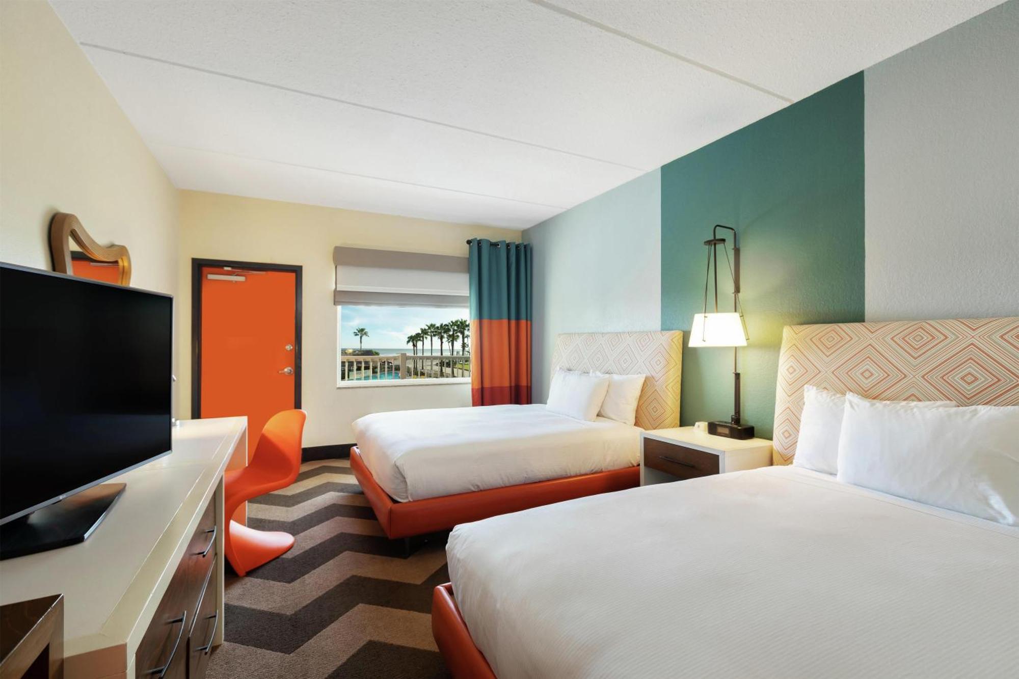 Queen Room Two Queen Beds Private Balcony Beach View